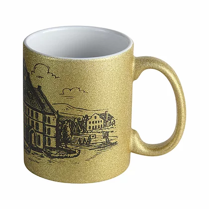  Ceramic Magic Mug For Sublimation Gold Glitter