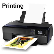 Step 1 
 â— Print the the image on front side of heat transfer paper (the smooth and soft side is the front side); 
 â— After printing, allow the paper to dry.
