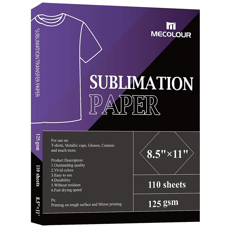 MECOLOUR Sublimation Paper 8.5x11 Inch A4 110 Sheets For Any Inkjet Printer With Sublimation Ink
