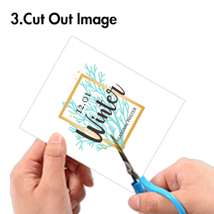 Step 3: Cut Out Image
Use scissors to cut out the image that you want. Do NOT cut too close to the edge of the image, leave out a 2 ~ 3mm of spacing.