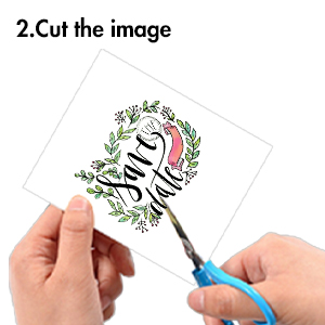 Cut the image
Do not cut too cilose to the edge of the inage,leave ourt about 0.88-0.12 inch of spacing