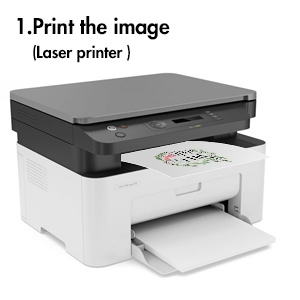 Print the image with laser printer