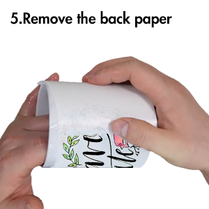 Use you fingers ,a damp cloth/paper/towel or a mini squeegee to remove air bubbles and excess water,remove the back paper