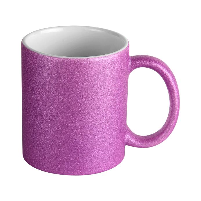 11oz Ceramic Magic Mug for Sublimation - Purple Glitter