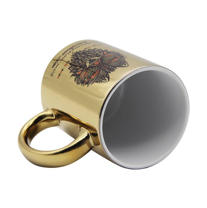 11oz Silver And Gold Electroplate Mug For Sublimation
