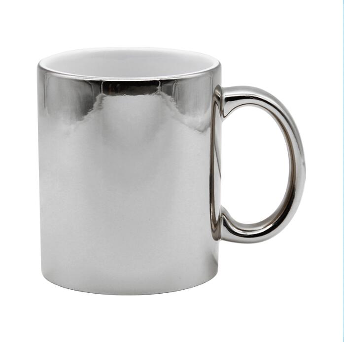 11oz Silver And Gold Electroplate Mug For Sublimation