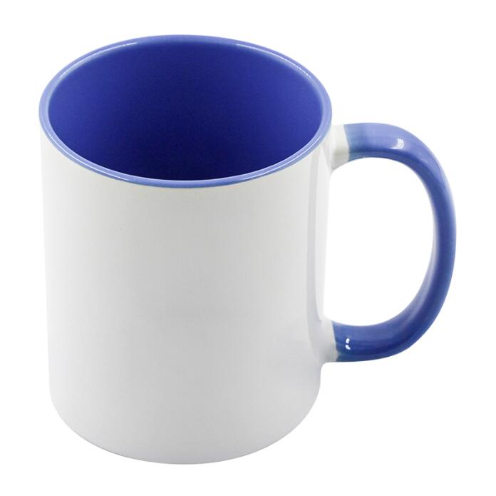 11oz Ceramic Mug For Sublimation - Colorful Interior And Handle