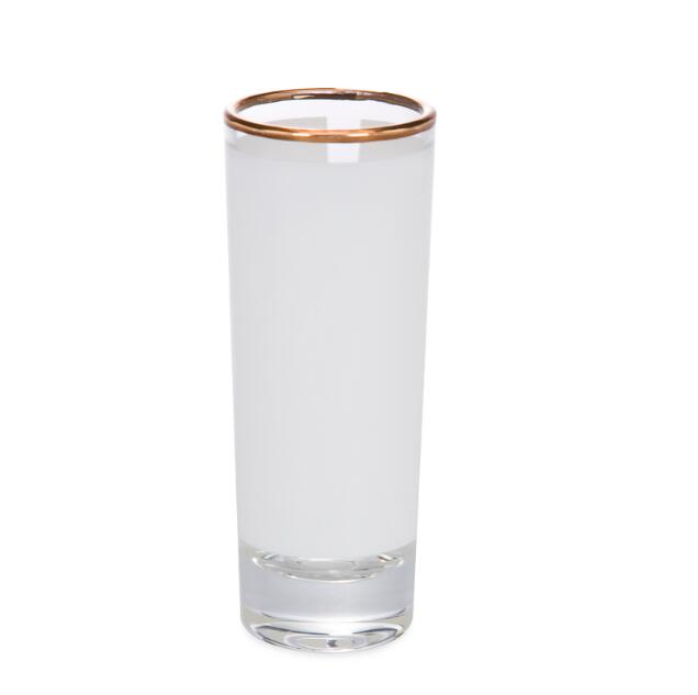 2.5oz Tequila Cup For Sublimation - Gold Border