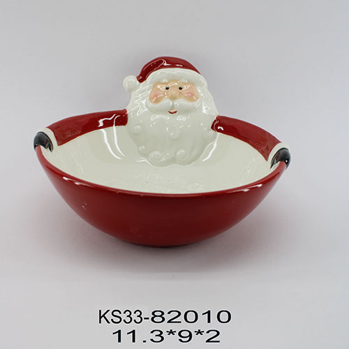 Christmas Decoration Santa Shaped Nibble Bowl