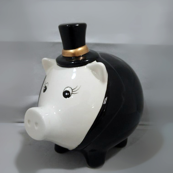 Piggy Groom Bank, Coin Bank for Wedding Gifts