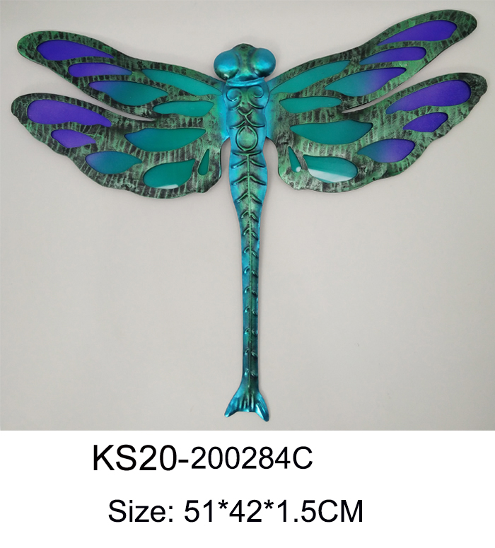 Turquoise Dragonfly Metal Wall Decor