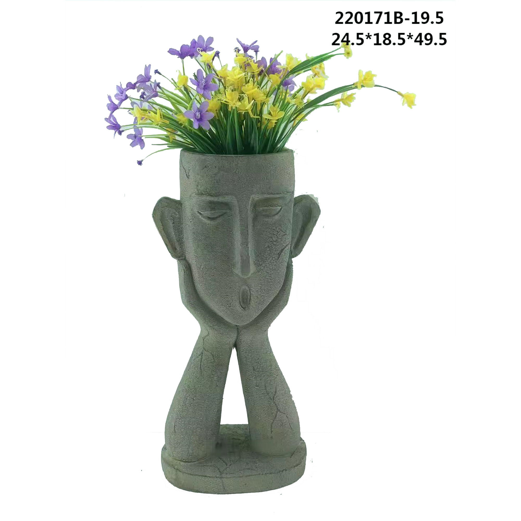Outdoor Vases Faux Flower Pot Face