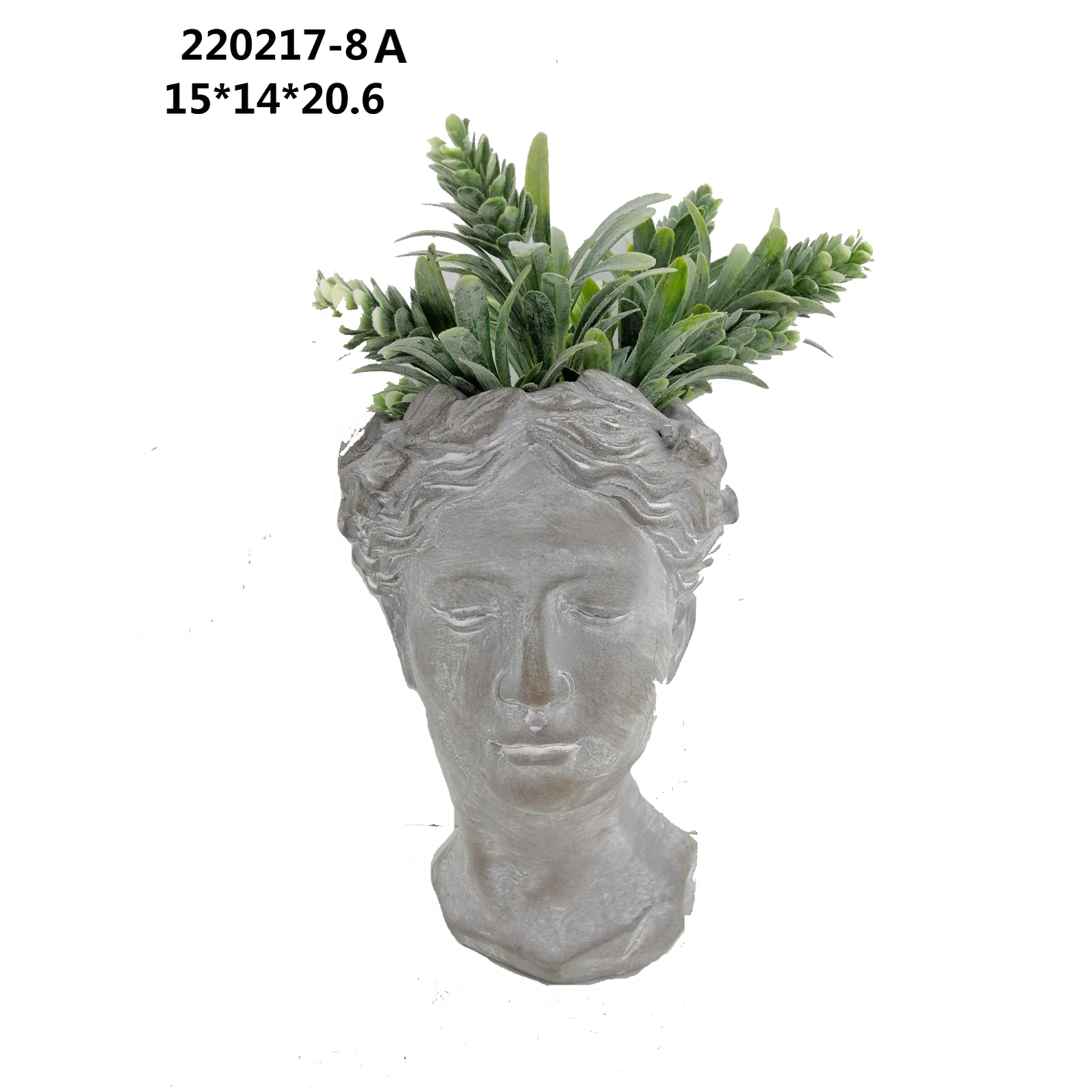 European Art Modern Woman Lady Stone Head Vase