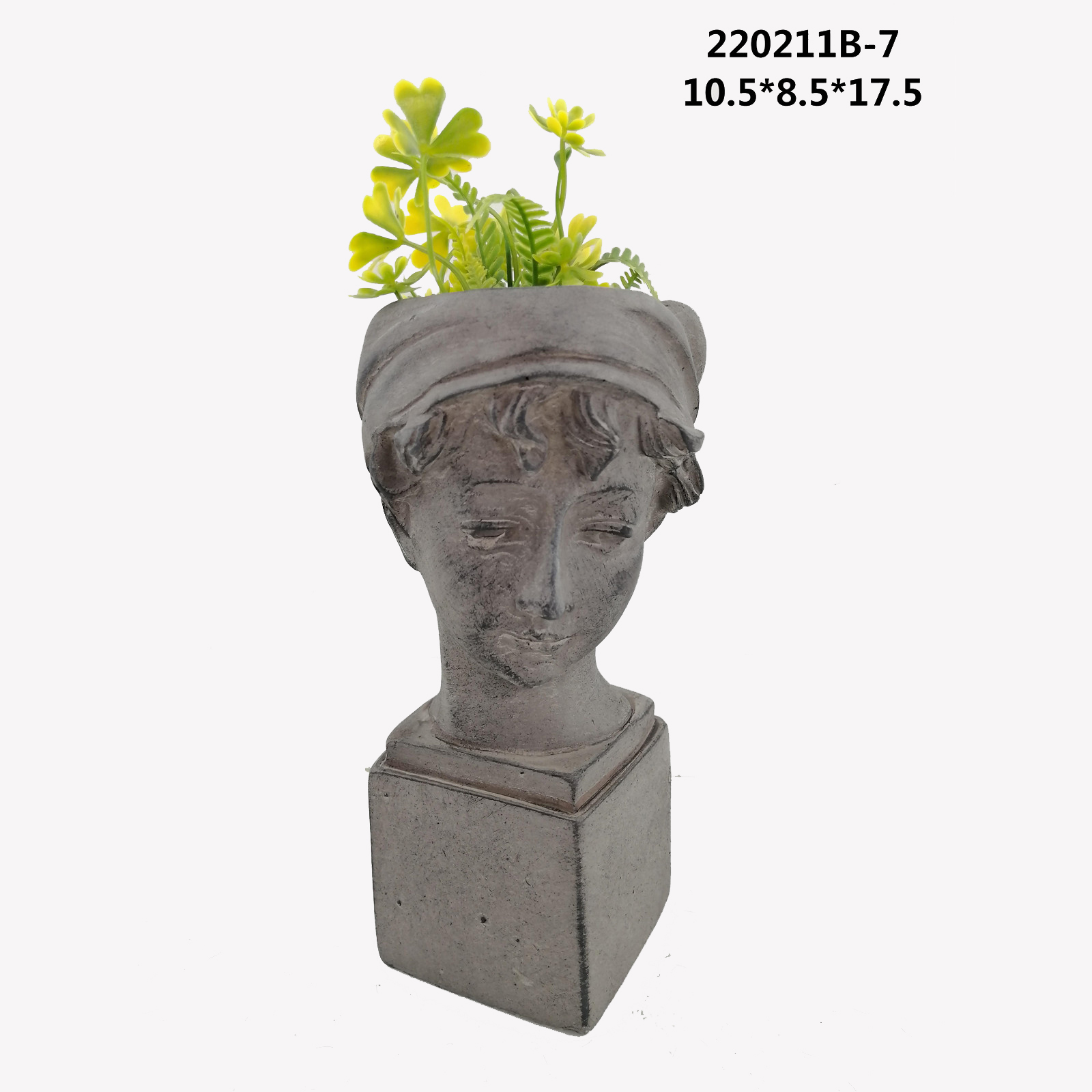 Creative Figure Stone Like Goddess Head Flower Pot