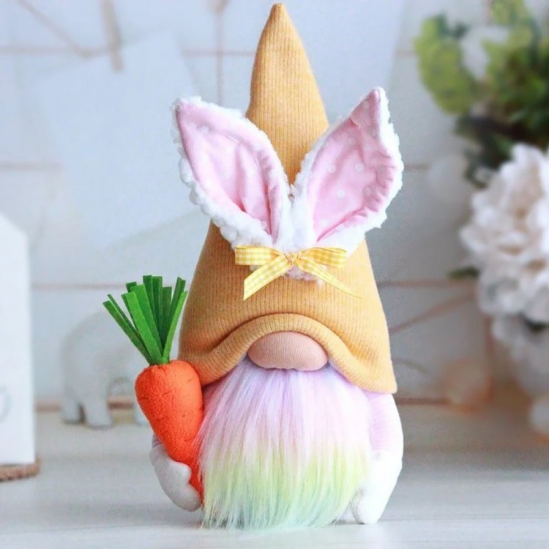 Easter Carrot Bunny Cartoon Cute Rabbit For Happy Easter Party