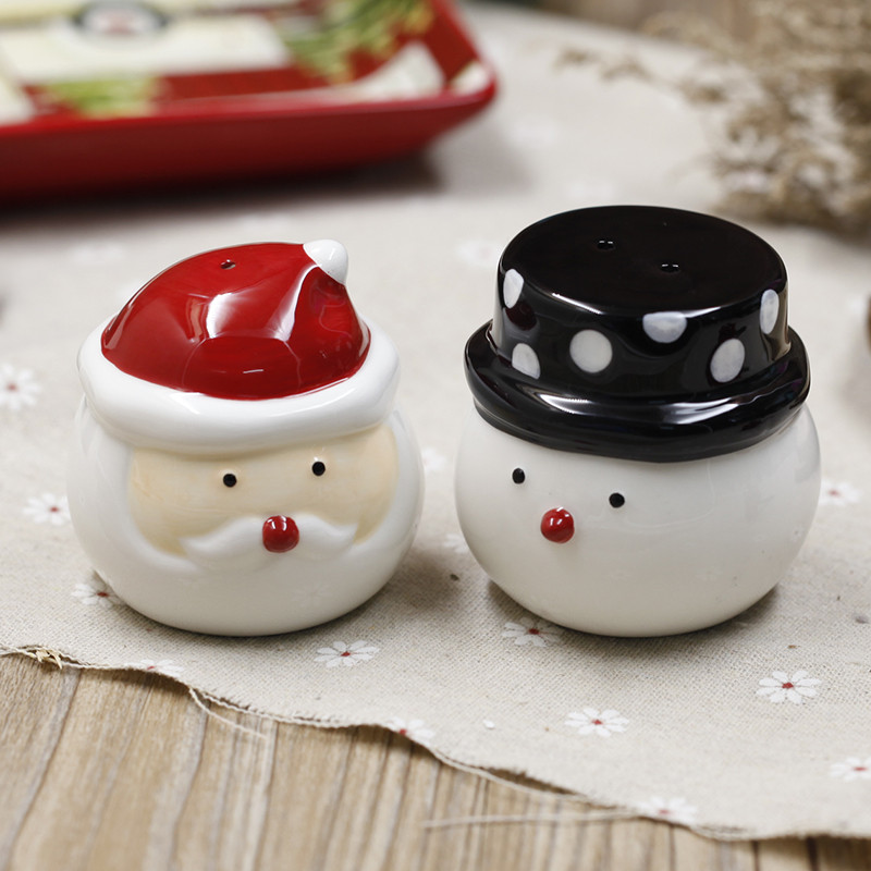 Custom Santa Claus Ceramic Condiment Jar