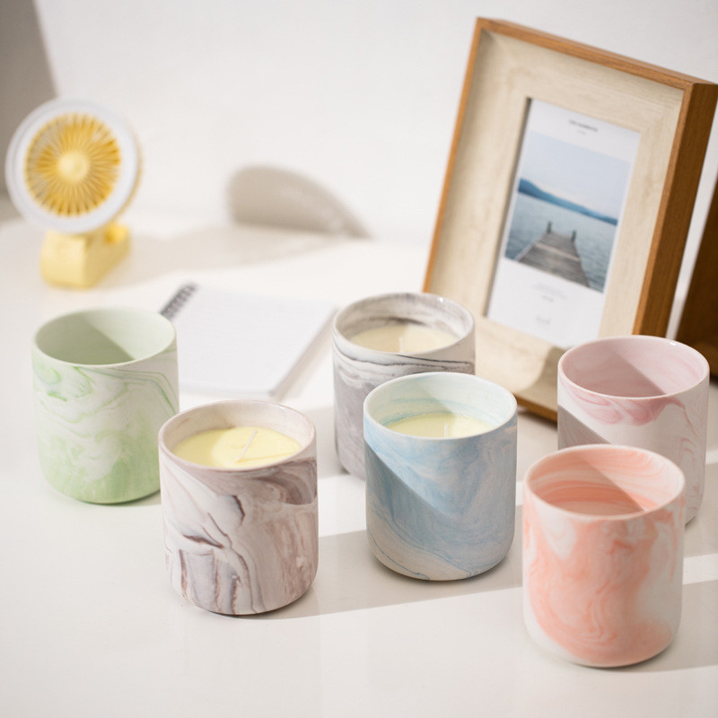 Custom Design Colorful Luxury Empty Ceramic Candle Jars