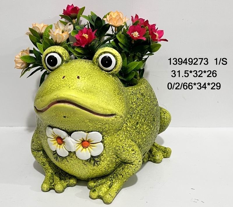 Outdoor Decor Animal Shape Cheap Flower Garden Frog Pot