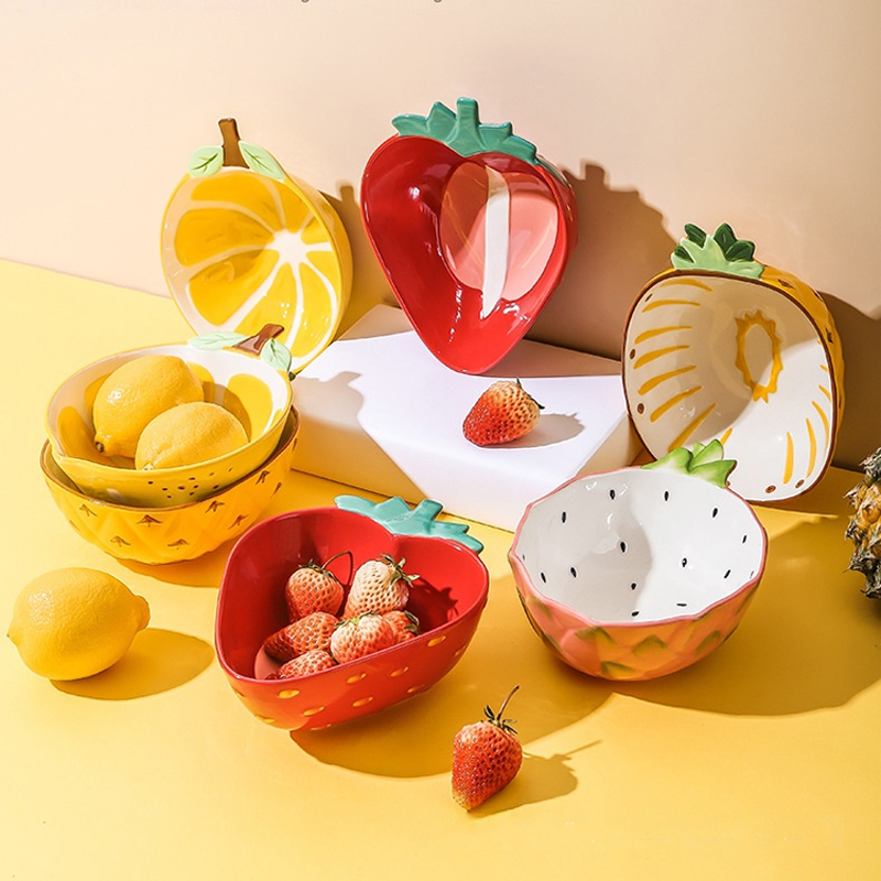 Creative Ceramic Plate Fruit Shape Peach Dish Snack Plate Decoration Dessert Plates For Home Tableware