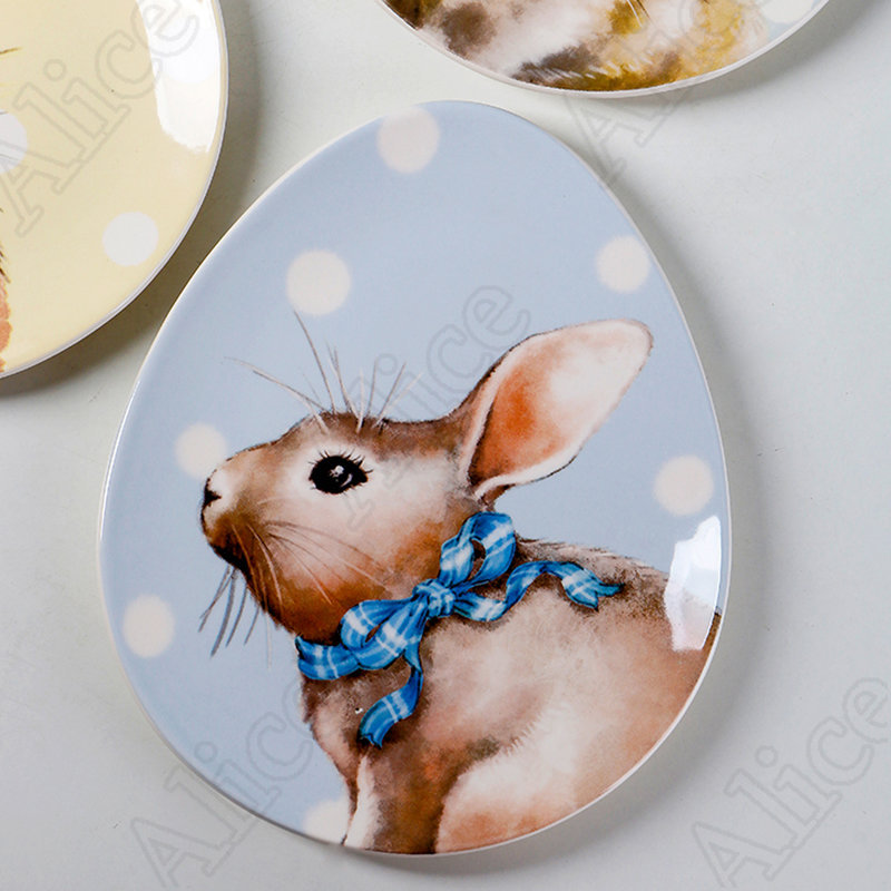 Creative Rabbit Dinnerware Ceramic Dessert Plate