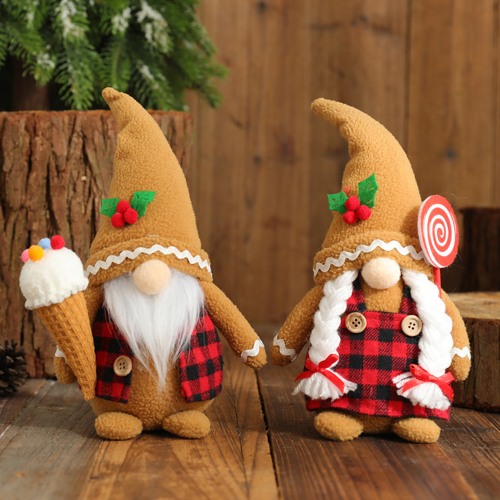 Xmas Tomte Dwarf Dolls Plush Elf Gnomes For Christmas Party Decoration