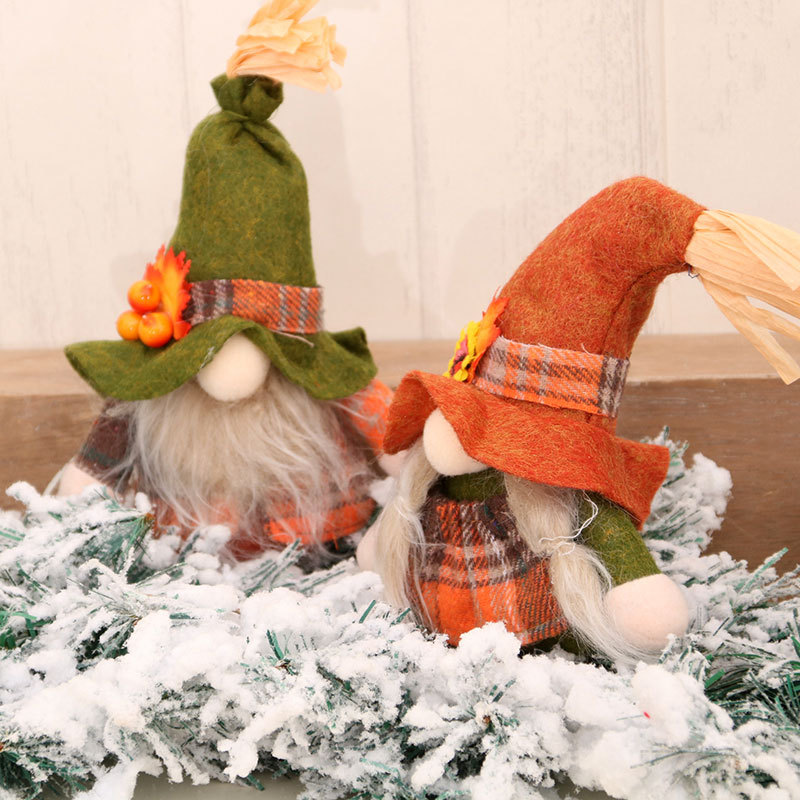 Autumn Faceless Doll Decoration Gnome Plush Faceless Dolls Cute Elf Dwarf Room Ornaments