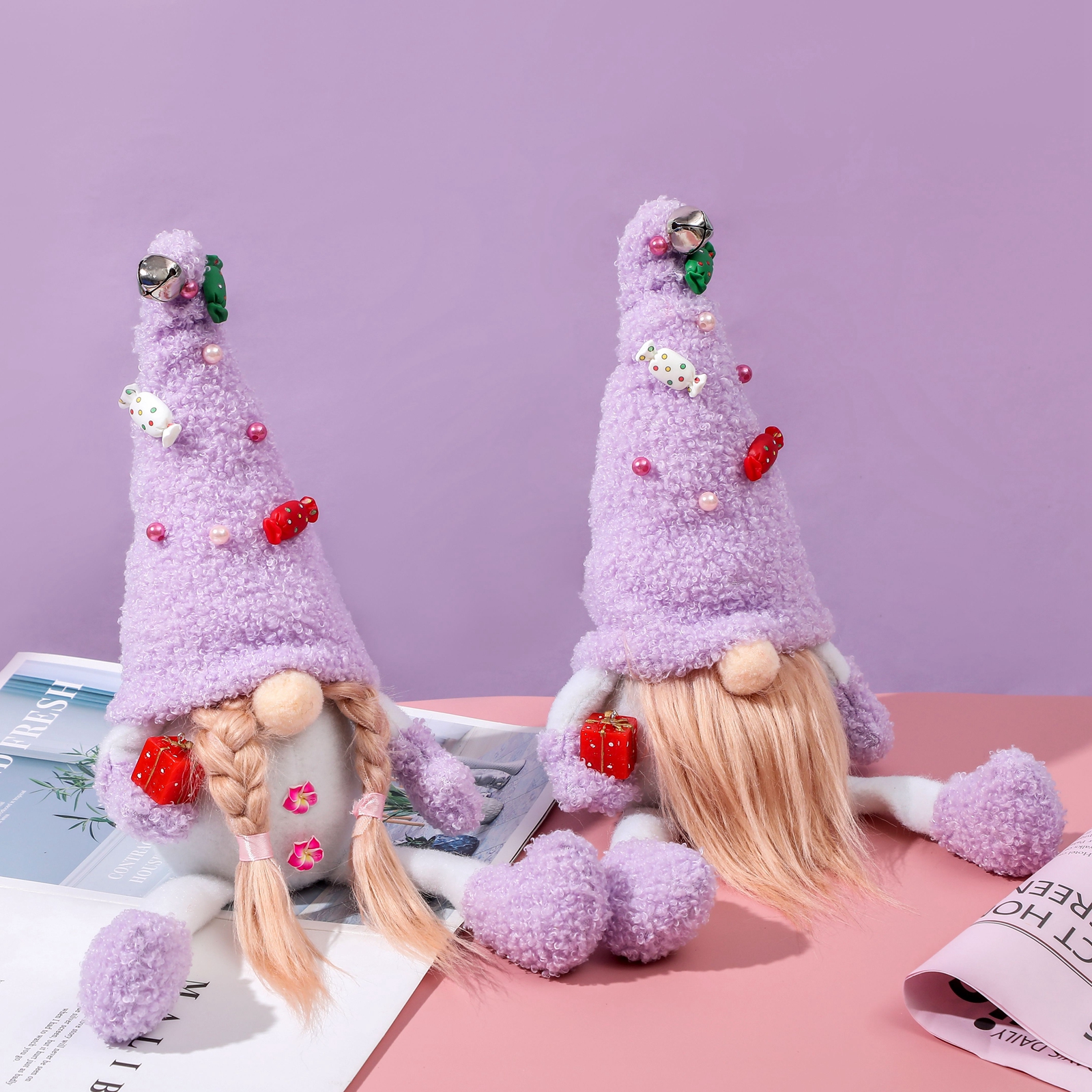 Hot Sale Handmade Valentines Plush Faceless Gnomes Christmas Decorations