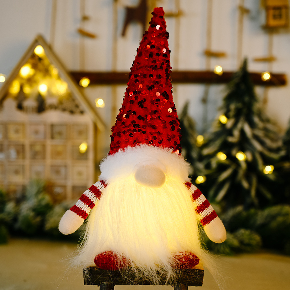 Gnomes Christmas Gonks With Glitters Hats Gift Custom Handmade Gnomes Plush Table Decorations Christmas Decorations