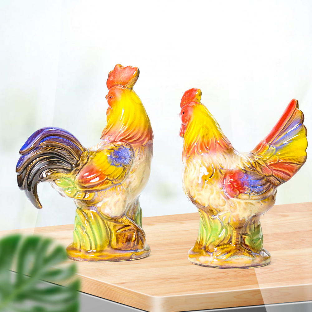 Wholesale Modern Fashion Living Room Decorations Chicken Sculpture Ceramic Figurine