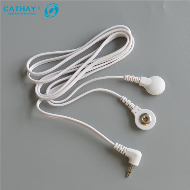 3.5 mm Plug 2 in 1 TENS Unit Electrode Lead Wires/ Cable Snap 3.5/4.0 mm For Electric Machine