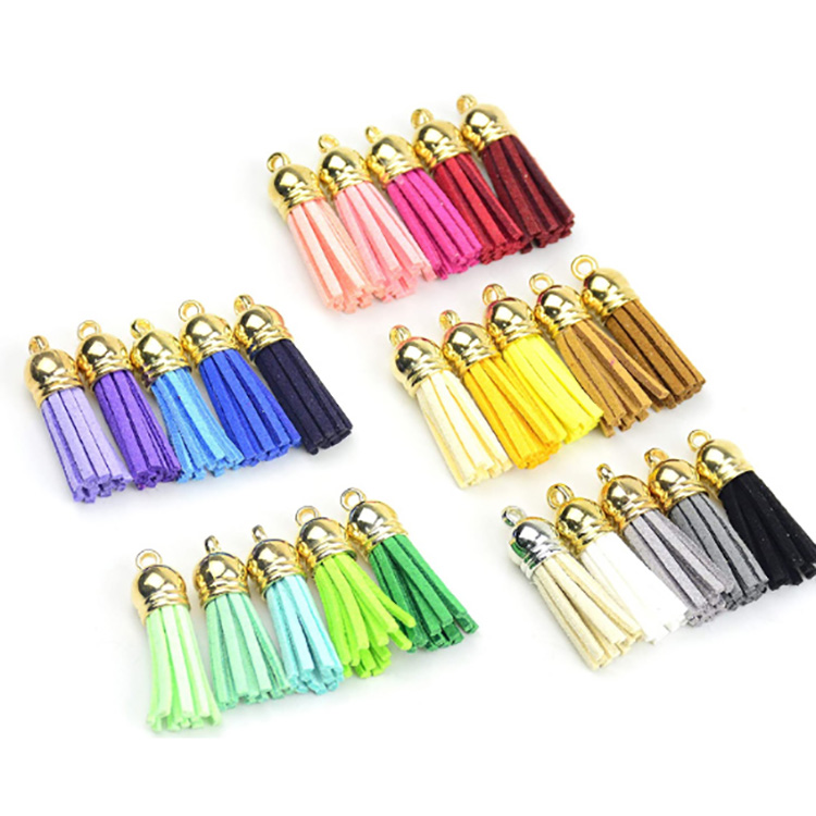 Korea  Leather Suede Colorful Faux Leather Tassels For Diy  Tassel Keychain Leather Tassel