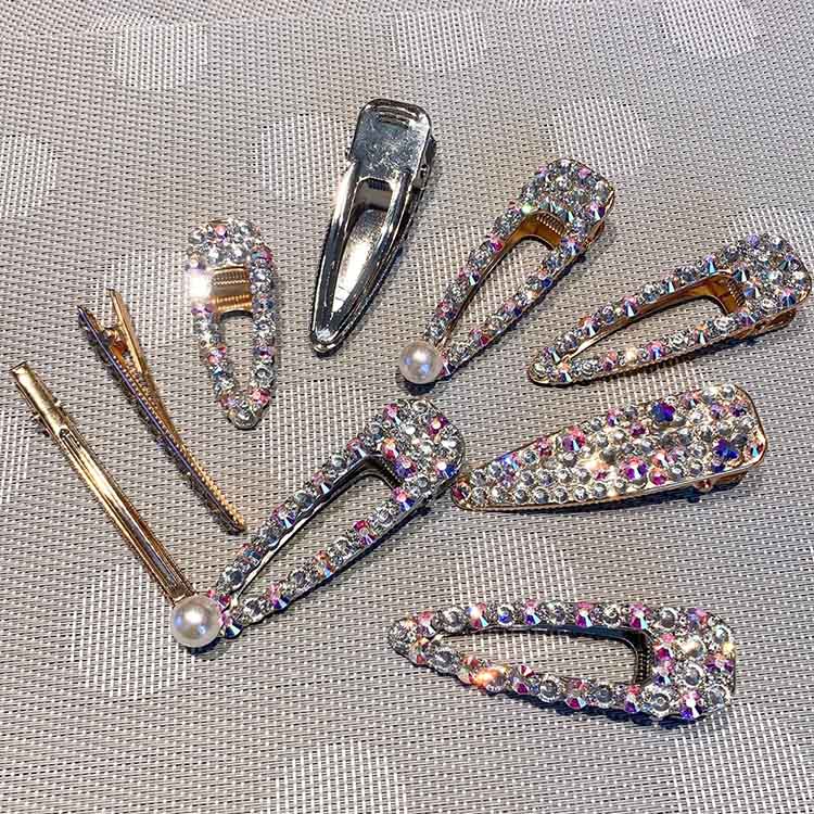Factory  Designer Hair Pins Accessories Women Crystal Rhinestone Bling Hair Clips Accessories For Girls Women
