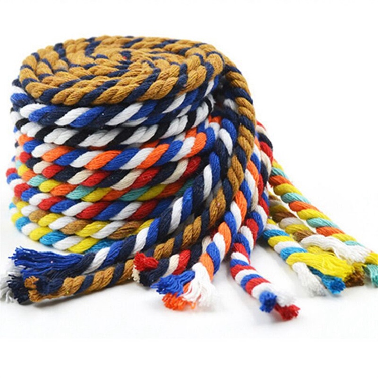 3 Strands Twisted Cotton Rope Trousers Rope Multi-color Custom Twist Decorative Cotton Rope
