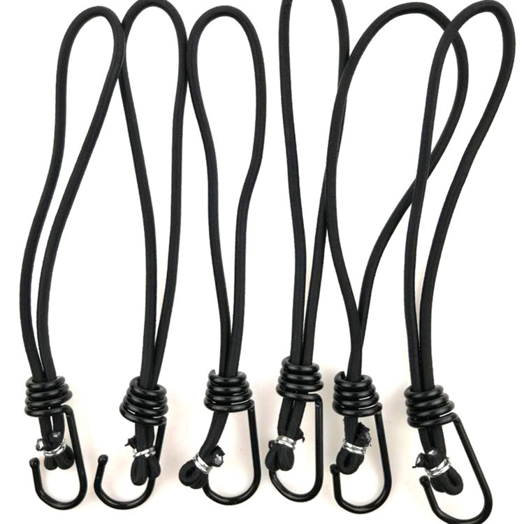 Latex Heavy Duty Camping Tent Bungee Cord With Hook Elastic Fix Cord Elastic Rope With Hook