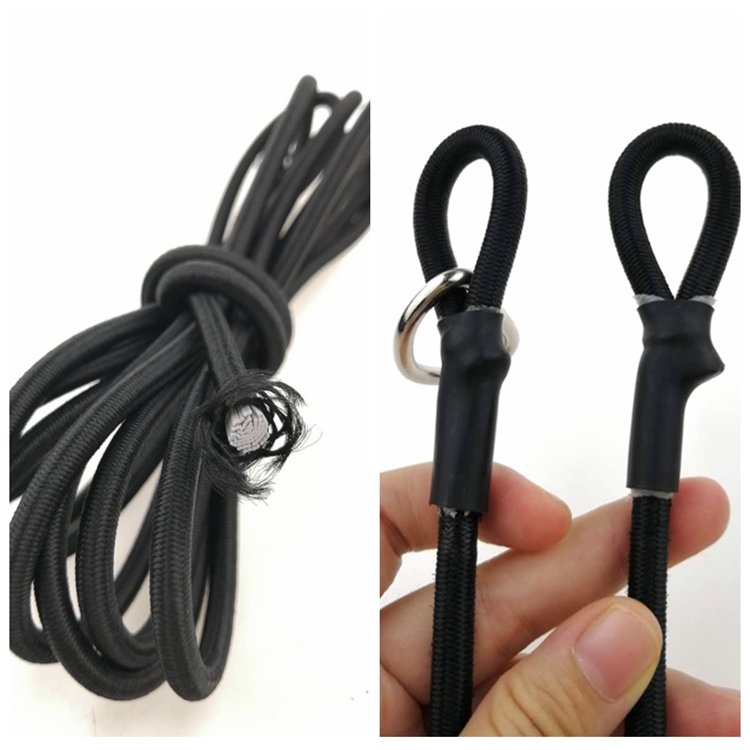 Latex Heavy Duty Camping Tent Bungee Cord With Hook Elastic Fix Cord Elastic Rope With Hook