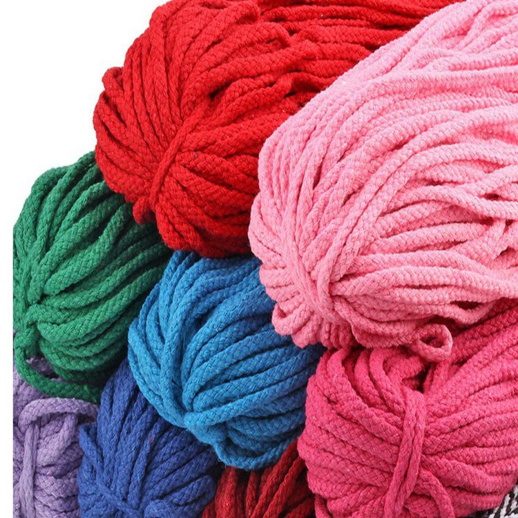 Factory Wholesale High Quality 5mm Braided Cotton Rope