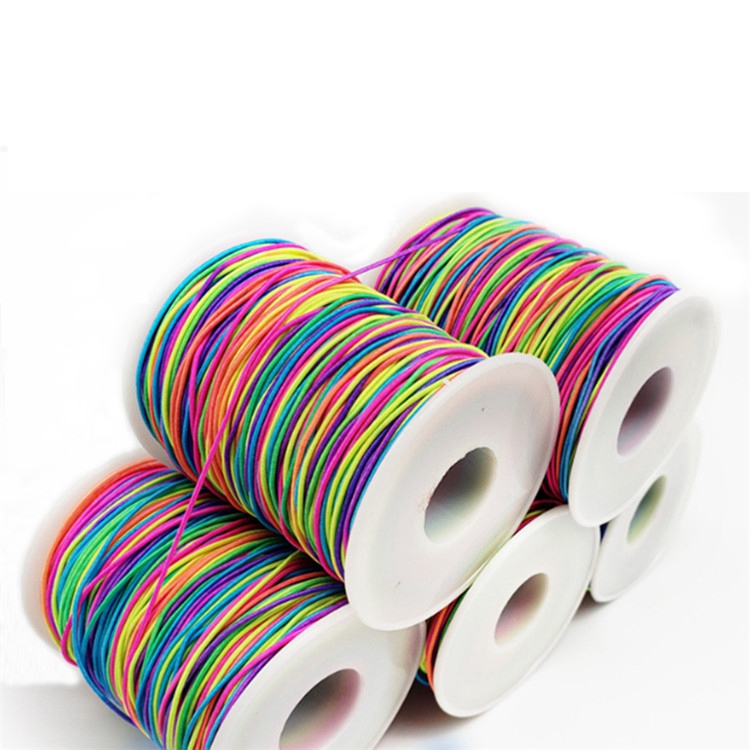 Rainbow 1mm Nylon Bungee Elastic Cord For Jewelry Bracelet Making