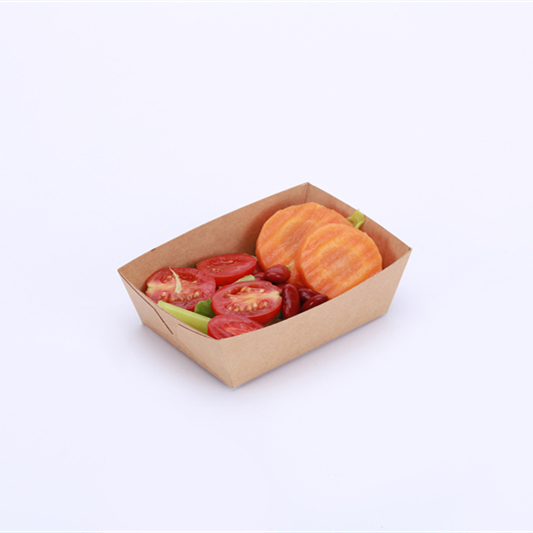 Kraft Brown Paper Food Trays Disposable Grease Resistant Serving Plate Paperboard Boat Parties Fairs Picnic Carnival Holds