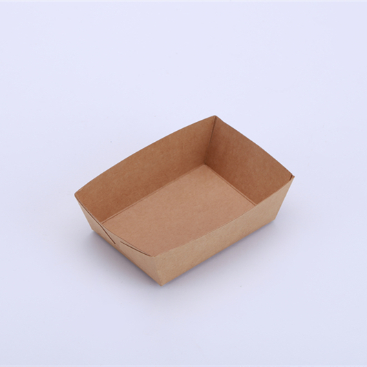 Kraft Brown Paper Food Trays Disposable Grease Resistant Serving Plate Paperboard Boat Parties Fairs Picnic Carnival Holds