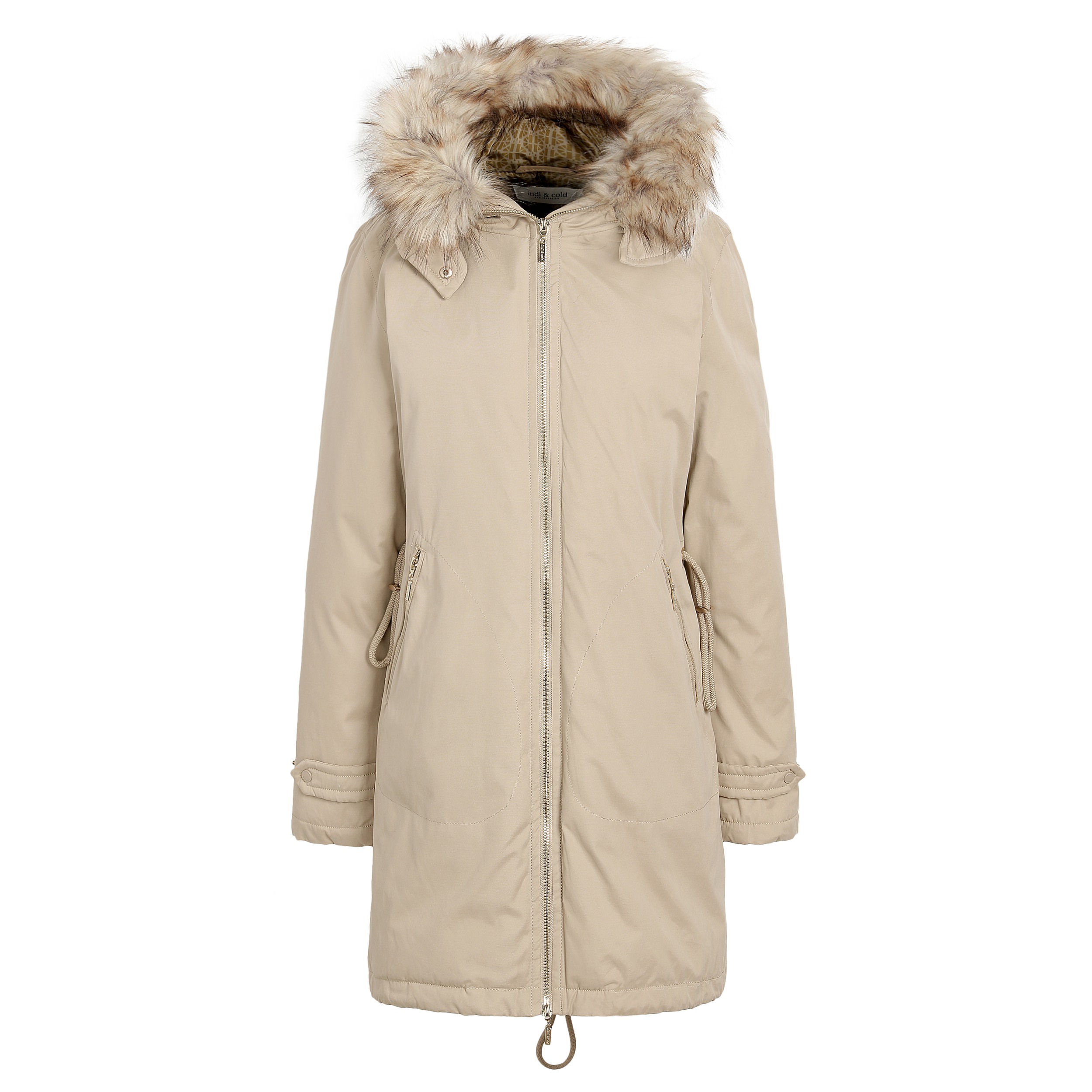 Women Trench Coat Fur Lined High Qulaity Classic Style Women Long Winter Padded Coat