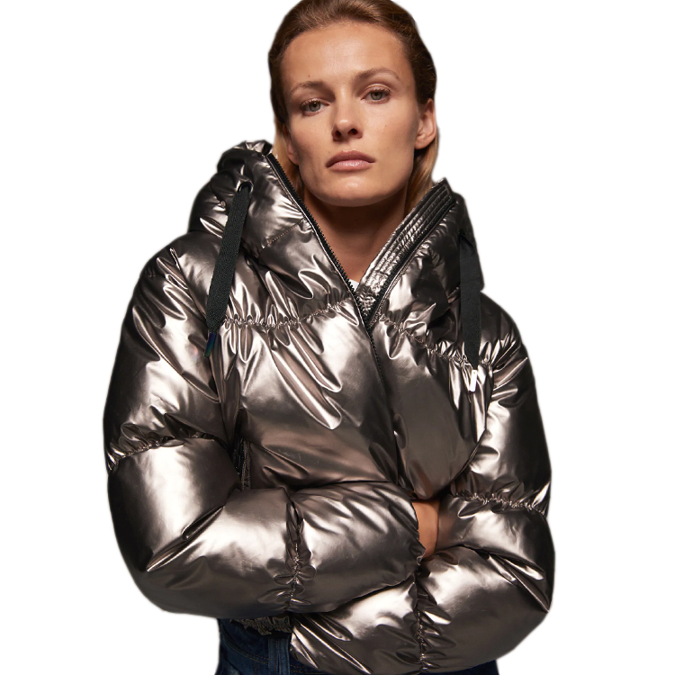 Women Shine puffer jackets polyester jackets for women winter warm wear
