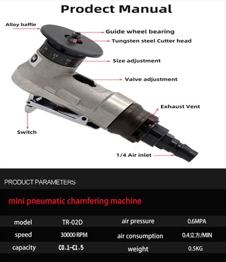 Hand-Held KP-5702 Mini Linear Pneumatic Tool KOPO Practical Chamfering Machine for Industrial Machine