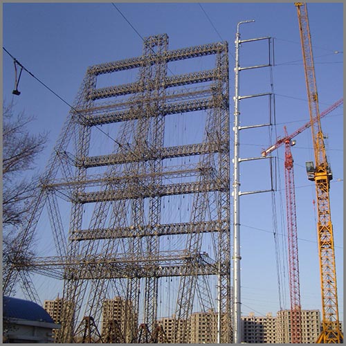 Transmission tower steel tubular poles tower