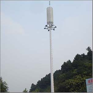 Galvanized steel high mast light pole