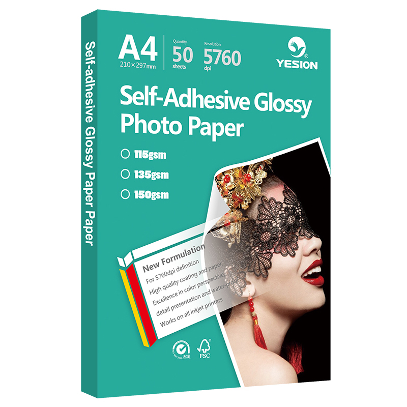 Glossy and matte sticker photo paper