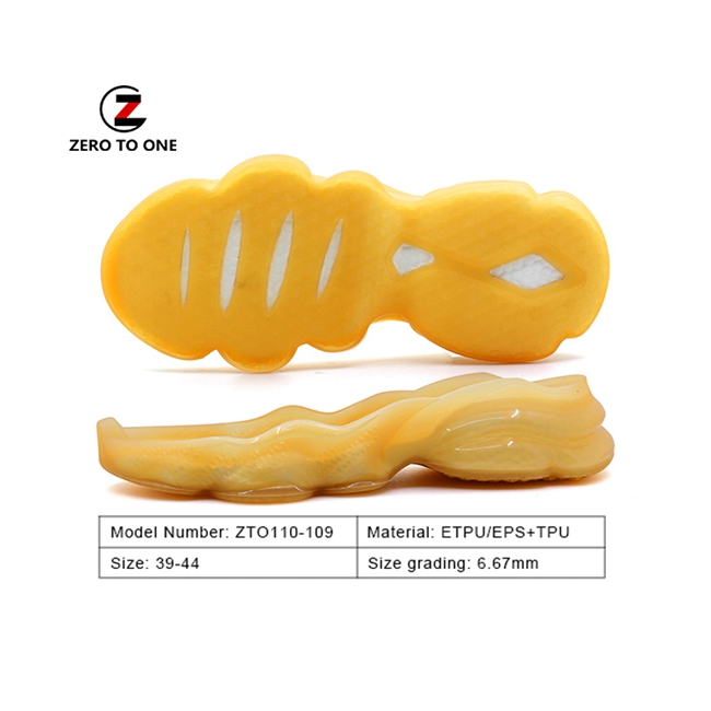 ZTO ETPU China Making Footwear Combination Of Materials Anti Shock Eva Tpu Soccer Sole For Movement
